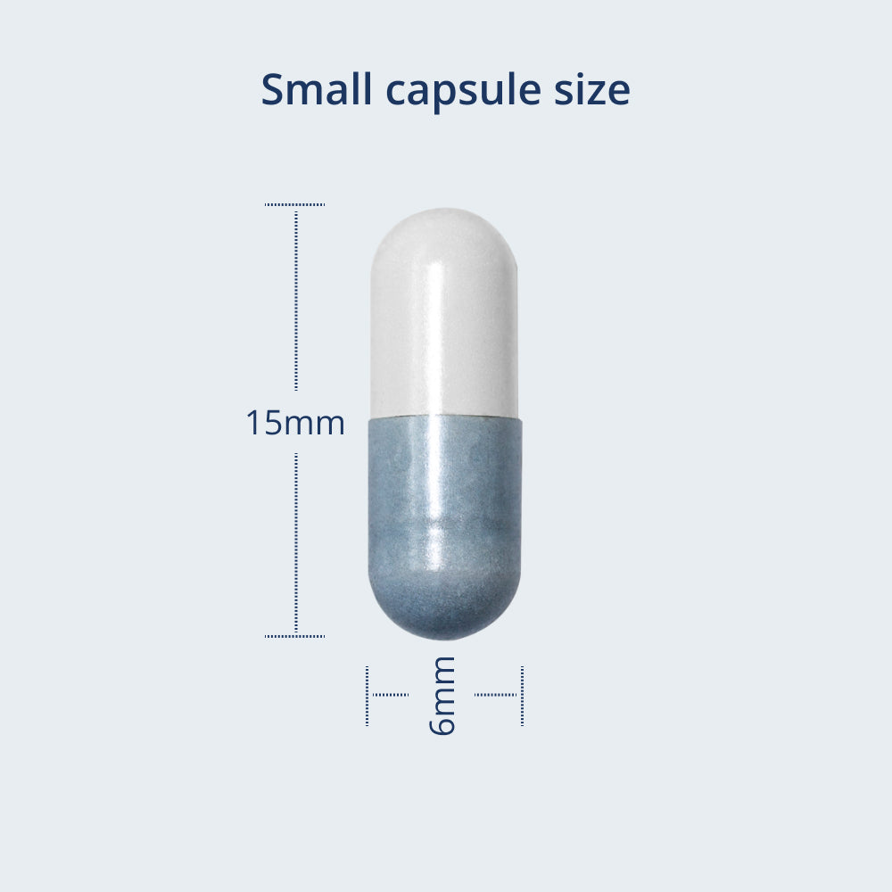 A small capsule size of 15mm x 6mm