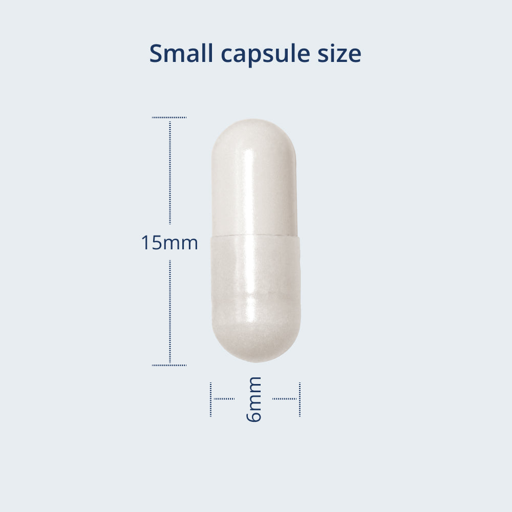 A small capsule size of 15mm x 6mm